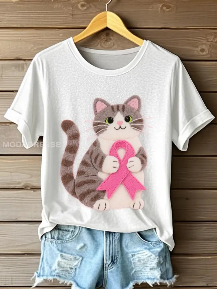 Kvinnors kortärmad T shirt vitt / S