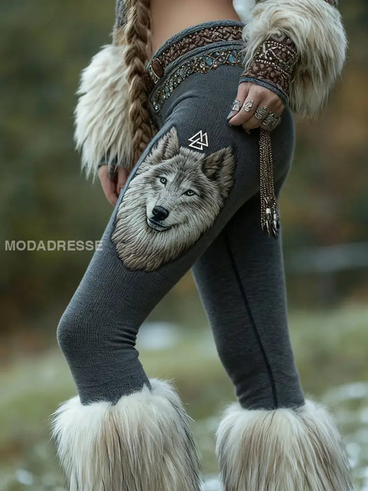 Kvinnors leggings i vikinga som bild / S