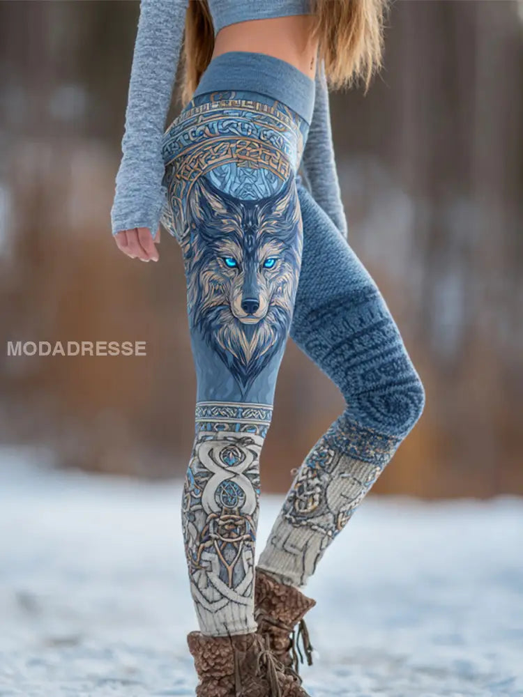 Kvinnors leggings i vikinga som bild / S