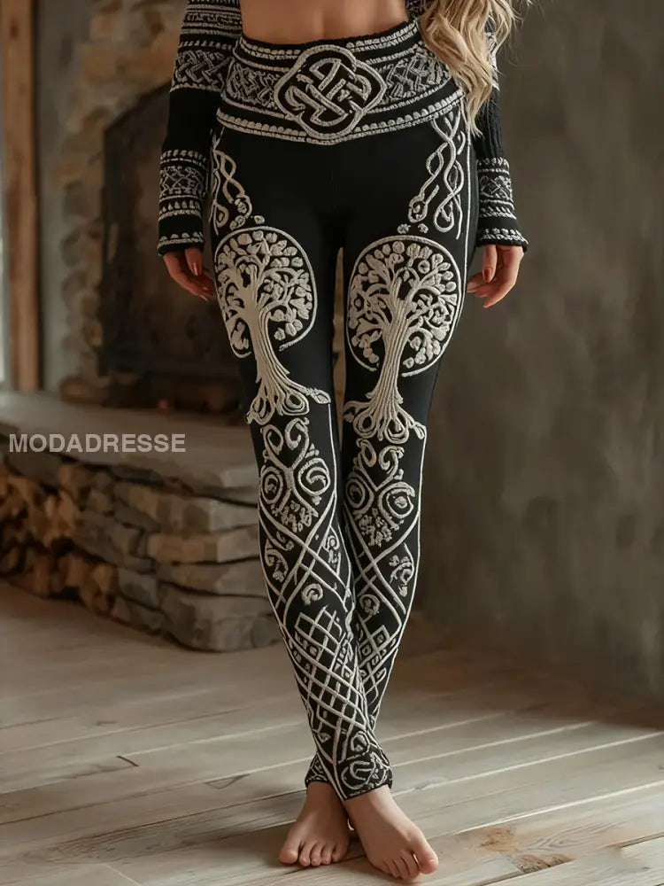 Kvinnors leggings i vikinga som bild / S