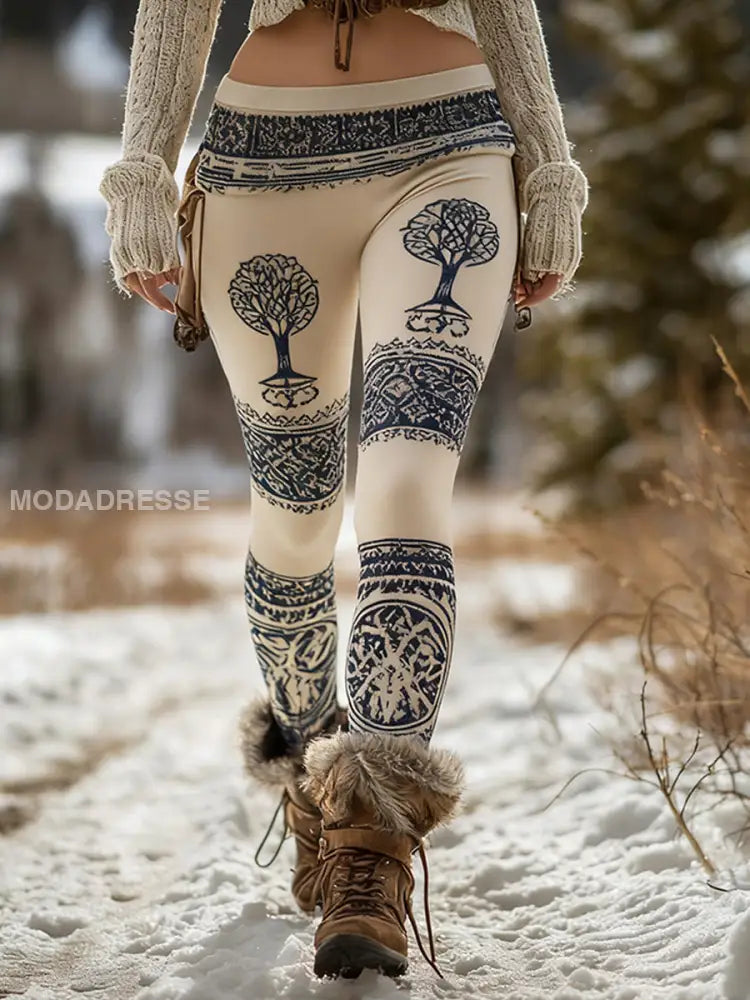 Kvinnors leggings i vikinga som bild / S