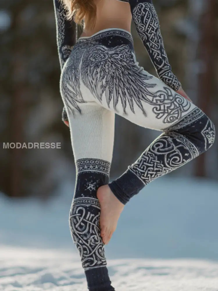 Kvinnors leggings i vikinga som bild / S
