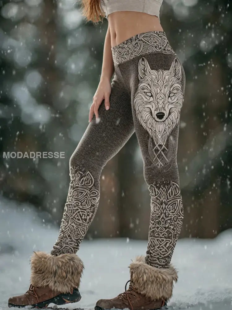 Kvinnors leggings i vikinga som bild / S