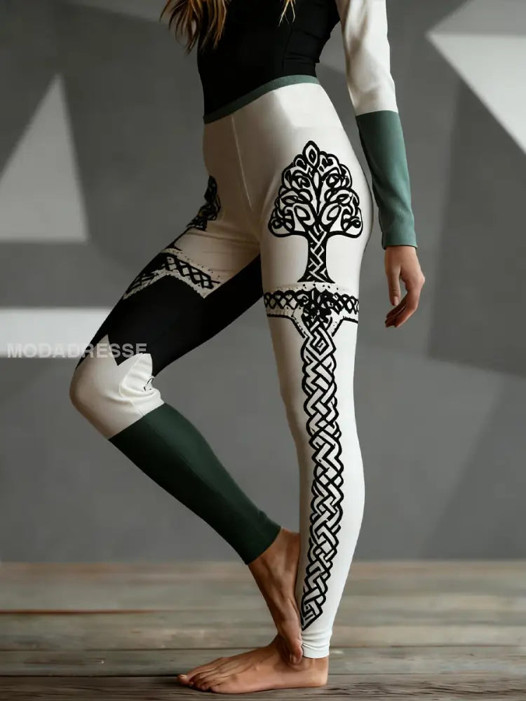 Kvinnors leggings i vikinga som bild / S