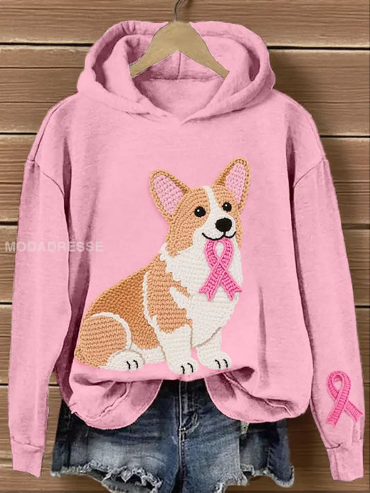 Kvinnors ljuvliga Corgi Virka mönster Huvat runk / S