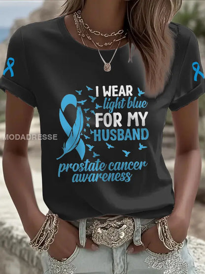 Kvinnors prostatacancer medvetenhet Fru T shirt svart / S