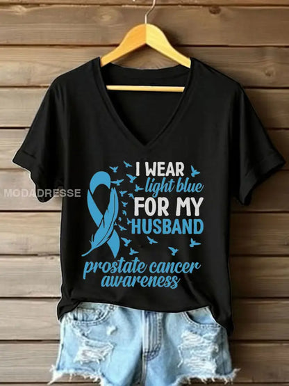 Kvinnors prostatacancer medvetenhet Fru T shirt svart / S
