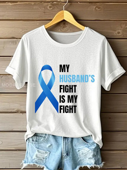 Kvinnors prostatacancer medvetenhet Fru T shirt vit / S