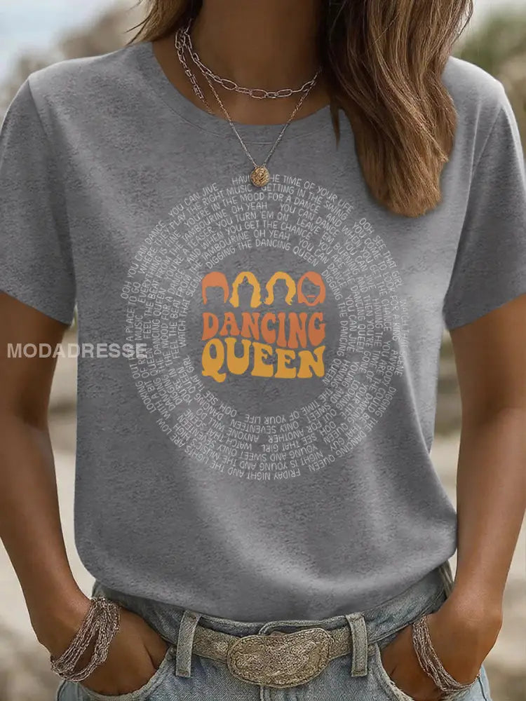 Kvinnors rock musik Lover Legend Tryckt T shirt ljusgrå / S