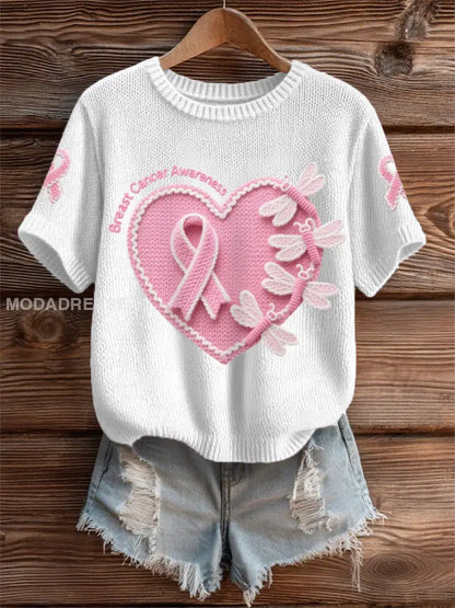 Kvinnors rosa dradonflies rosa band bröstcancer medvetenhet Support Tee vit / S