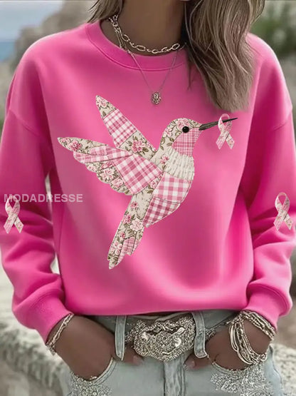 Kvinnors rosa kolibri tryckt tryckt rosröd / S