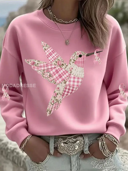 Kvinnors rosa kolibri tryckt tryckt rost / S