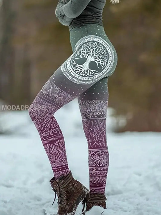 Kvinnors viking stil Leggings som bild / S