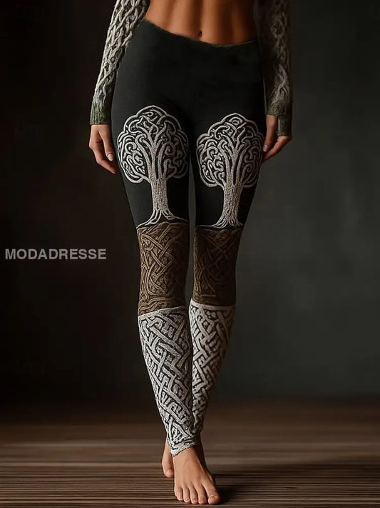 Kvinnors viking stil Leggings som bild / S