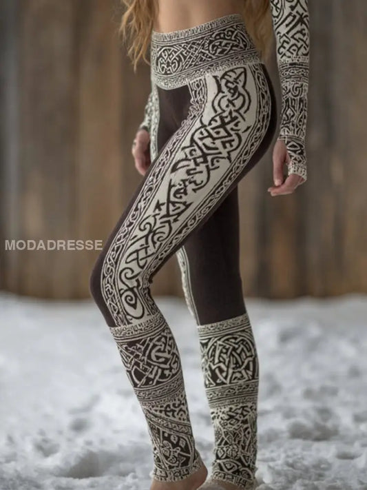 Kvinnors Viking Velvet fodrade Leggings som bild / S