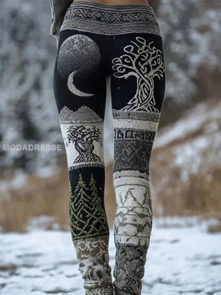 Kvinnors Viking Velvet fodrade Leggings som bild / S