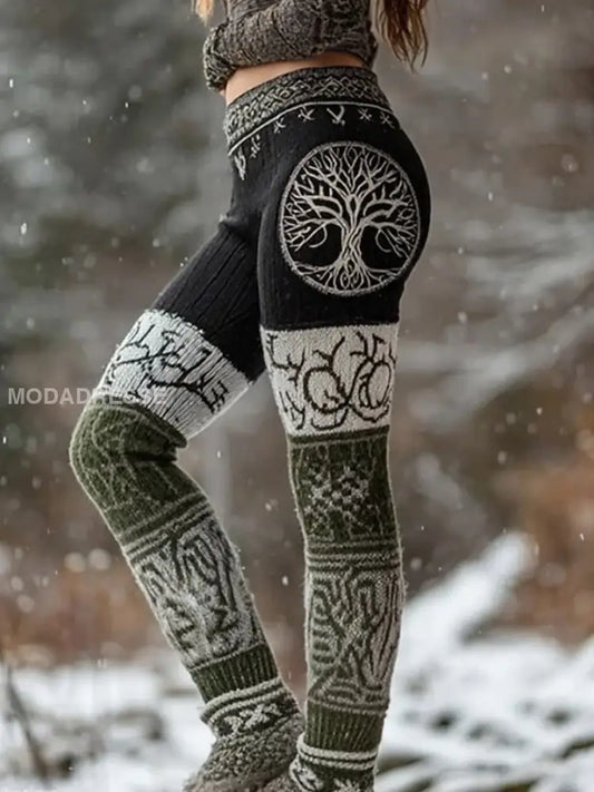 Kvinnors Viking Velvet fodrade Leggings som bild / S