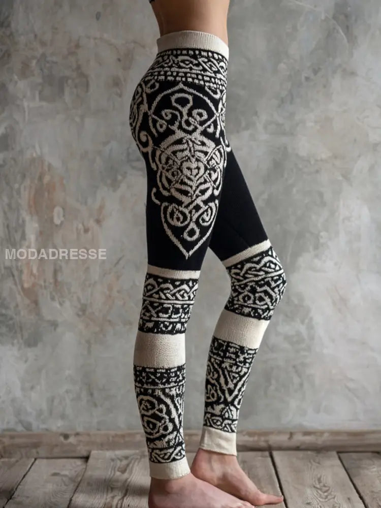 Kvinnors Viking Velvet fodrade Leggings svart / S