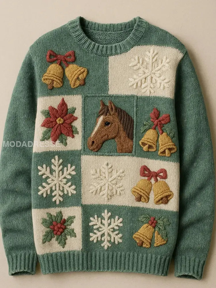 Kvinnors Vintage jul Skriv ut bekväm Casual Tröjar A / S