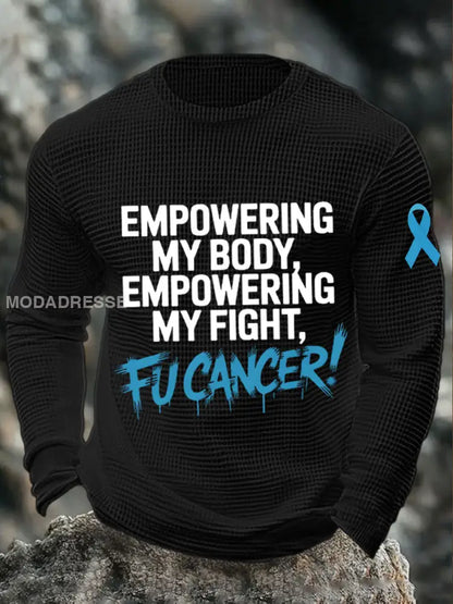 Män ger min booy förstärker min strid fu*** cancertopp svart / S