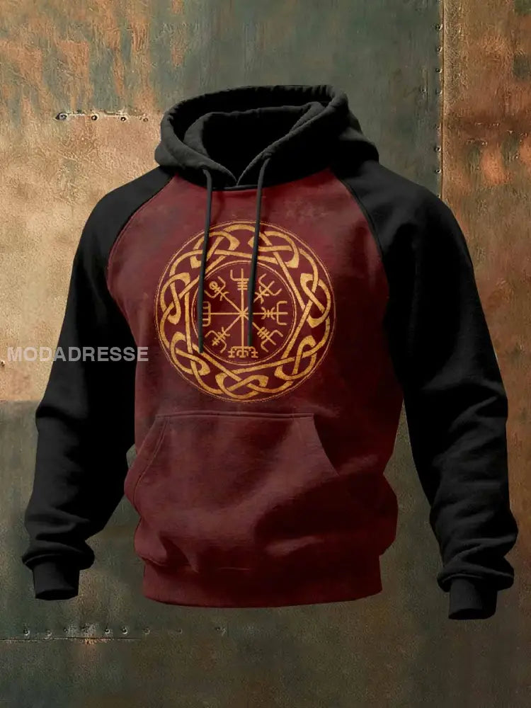 Män Vintage Viking Tryck Casual Sweatshirt som bild / S