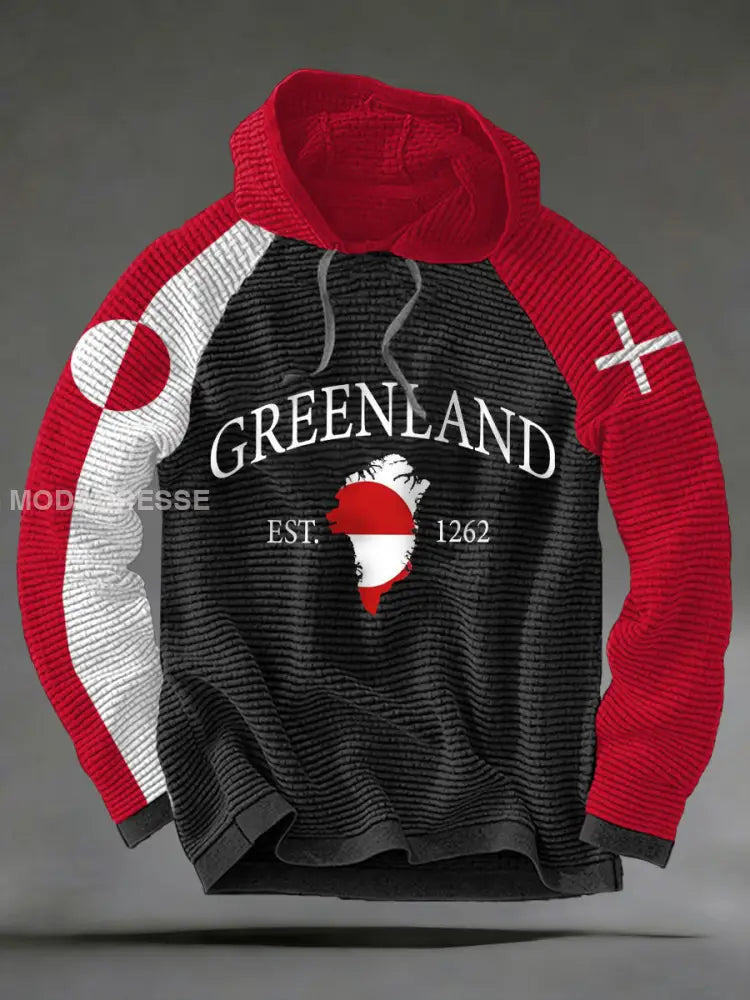 Mænds beskyttende Grønland Hoodies Sort / S