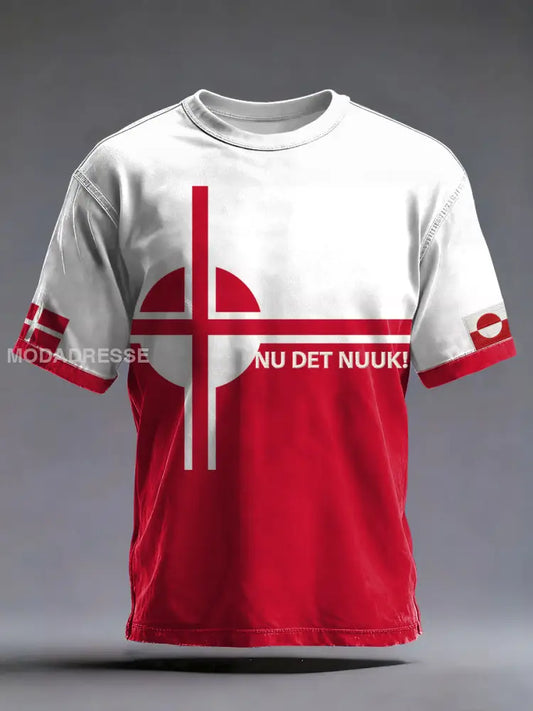 Mænds Danmark Grønland T-shirt som billede / S