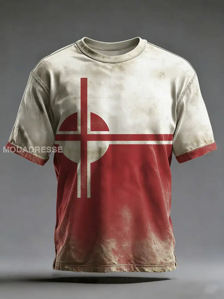 Mænds danske Grønland Retro Vasket T-shirt som billede / S