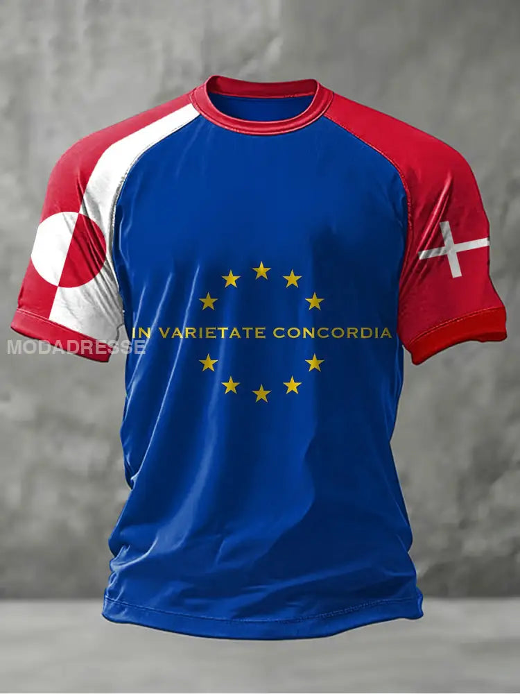 Mænds Grønlands beskyttelse T-shirt blå / S