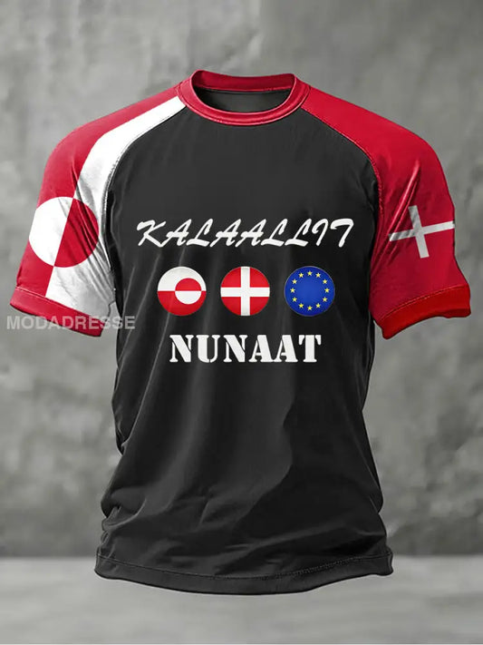 Mænds Grønlands beskyttelse T-shirt Sort / S