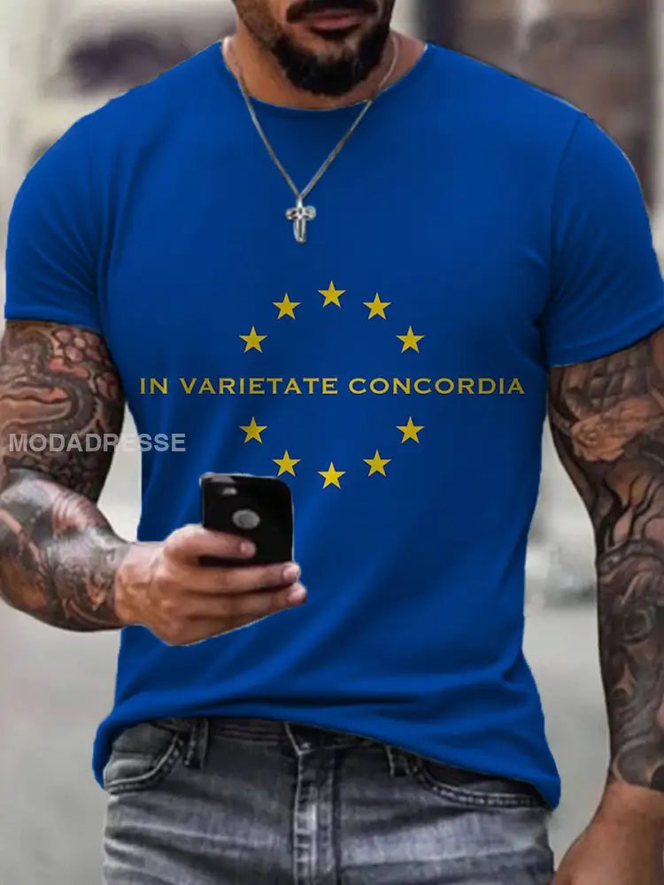 Mænds T-shirt ’Protect Grønland’ blå / S