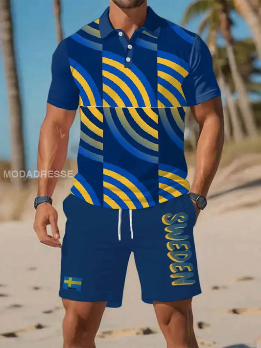 Mäns Casual Business Kort Ärm Skjorta Kostym som bild / S