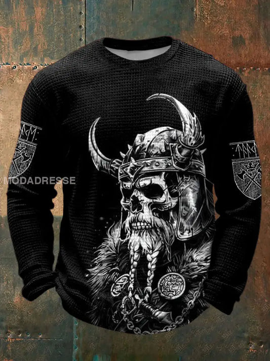 Mäns Death Metal konst musik älskare tryckta våffle topp svart / S