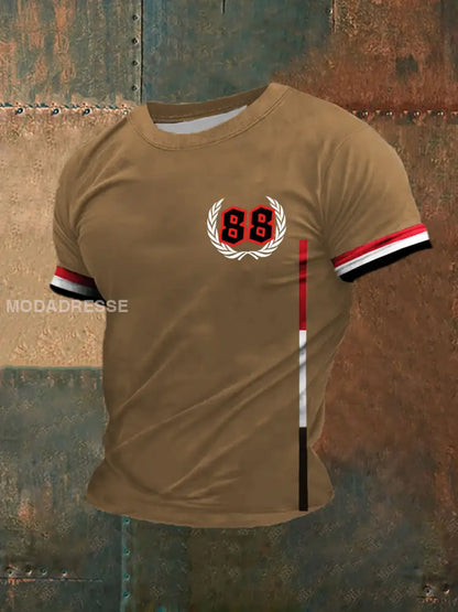 Mäns Deutschland 88 Tryck med kort ärm T-shirt brun / S