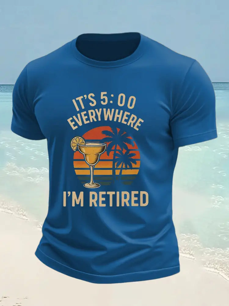Mäns Jimmy Buffett Dag imitation bomull kortärmad T-shirt blå / S