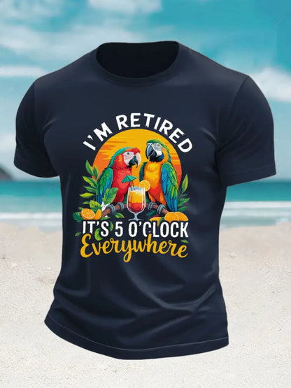 Mäns Jimmy Buffett Dag imitation bomull kortärmad T-shirt marinblå / S
