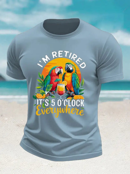 Mäns Jimmy Buffett Dag imitation bomull kortärmad T-shirt skyblå / S