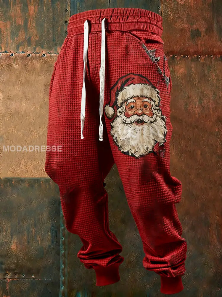 Mäns jul våffle Casual byxor