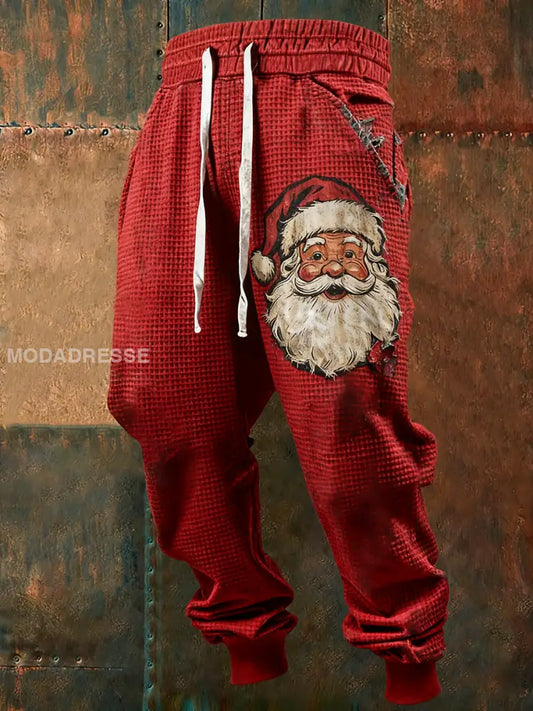 Mäns jul våffle Casual byxor