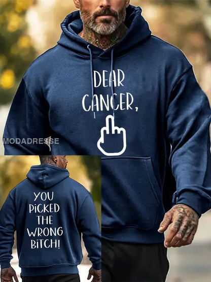 Mäns kära cancer du valde fel slyna tröjar blå / S
