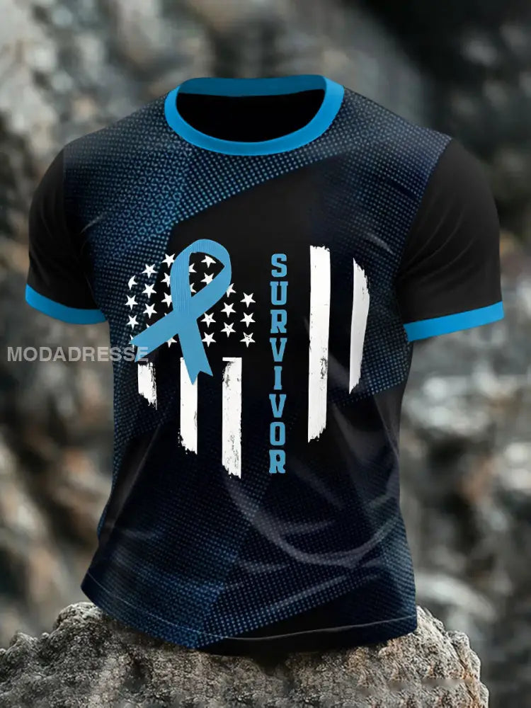 Mäns prostatacancer medvetenhet Flag T shirts som bild / S