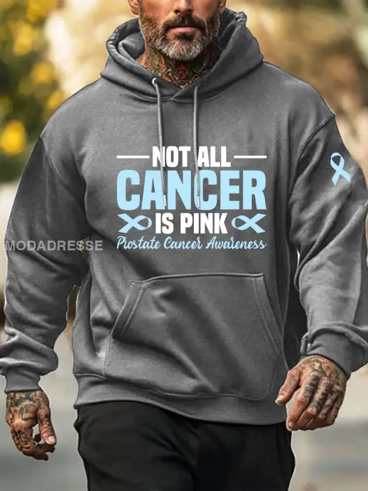 Mäns prostatacancer medvetenhet Skriv ut Casual Sweatshirt grå / S