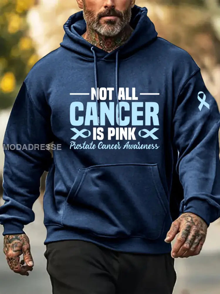Mäns prostatacancer medvetenhet Skriv ut Casual Sweatshirt marinblå / S