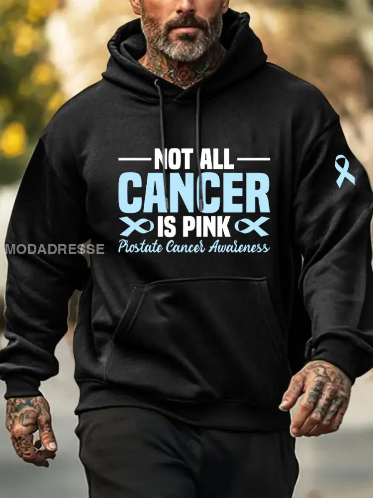 Mäns prostatacancer medvetenhet Skriv ut Casual Sweatshirt svart / S