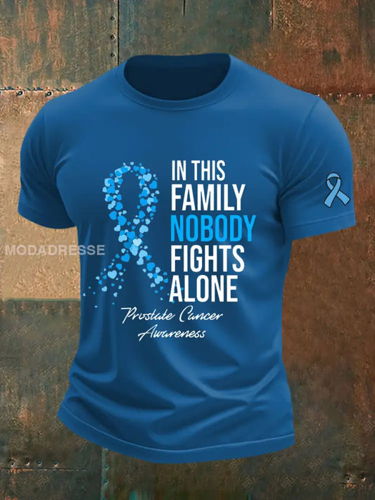 Mäns prostatacancer medvetenhet Skriv ut Casual T shirt blå / S