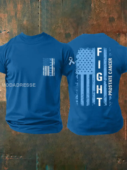 Mäns prostatacancer medvetenhet Skriv ut Casual T shirt blå / S
