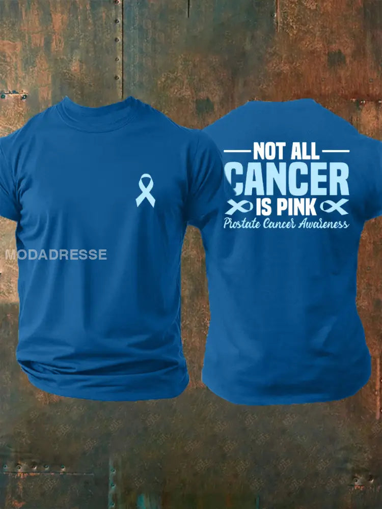 Mäns prostatacancer medvetenhet Skriv ut Casual T shirt blå / S