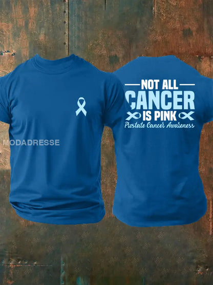 Mäns prostatacancer medvetenhet Skriv ut Casual T shirt blå / S