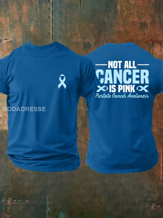 Mäns prostatacancer medvetenhet Skriv ut Casual T shirt blå / S