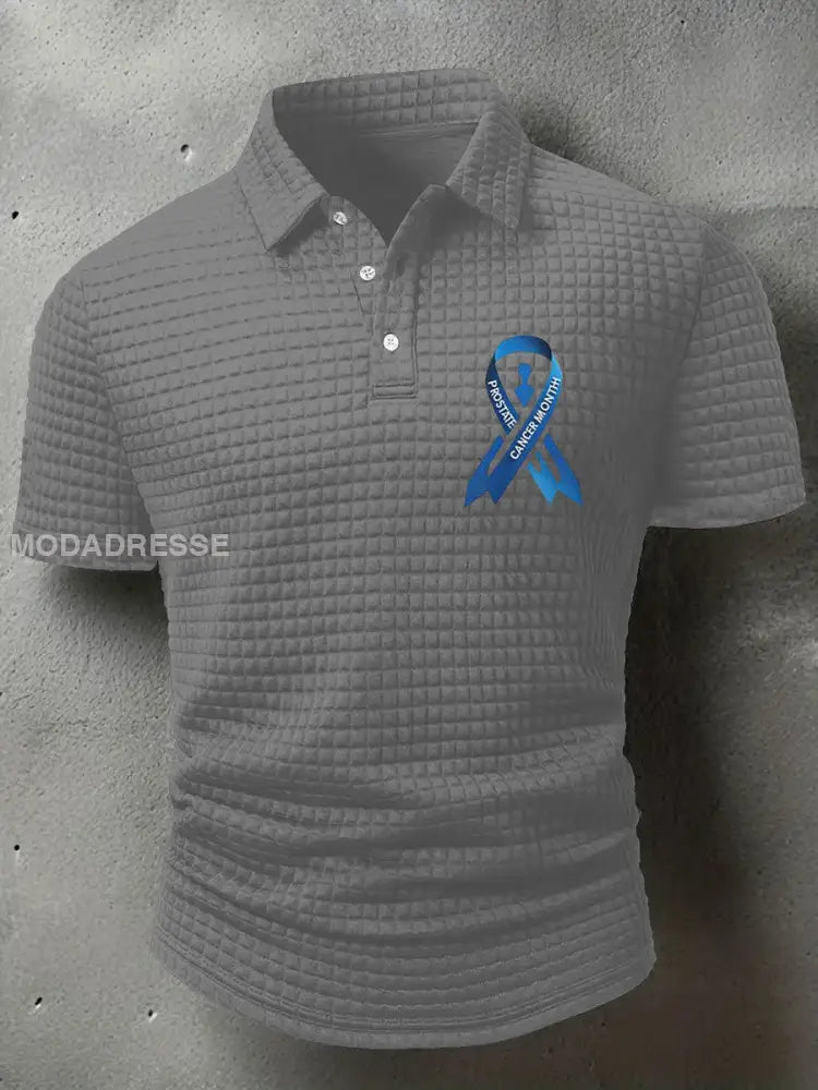 Mäns prostatacancer medvetenhet Skriv ut Casual T shirt ljusgrå / S